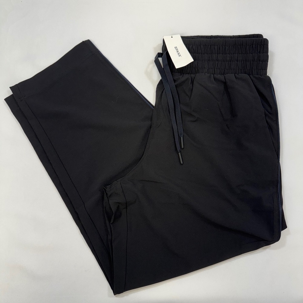 NEW Spanx On The Move Slim Pant Womens L Very Black High Rise Trousers 51082R - Picture 2 of 14